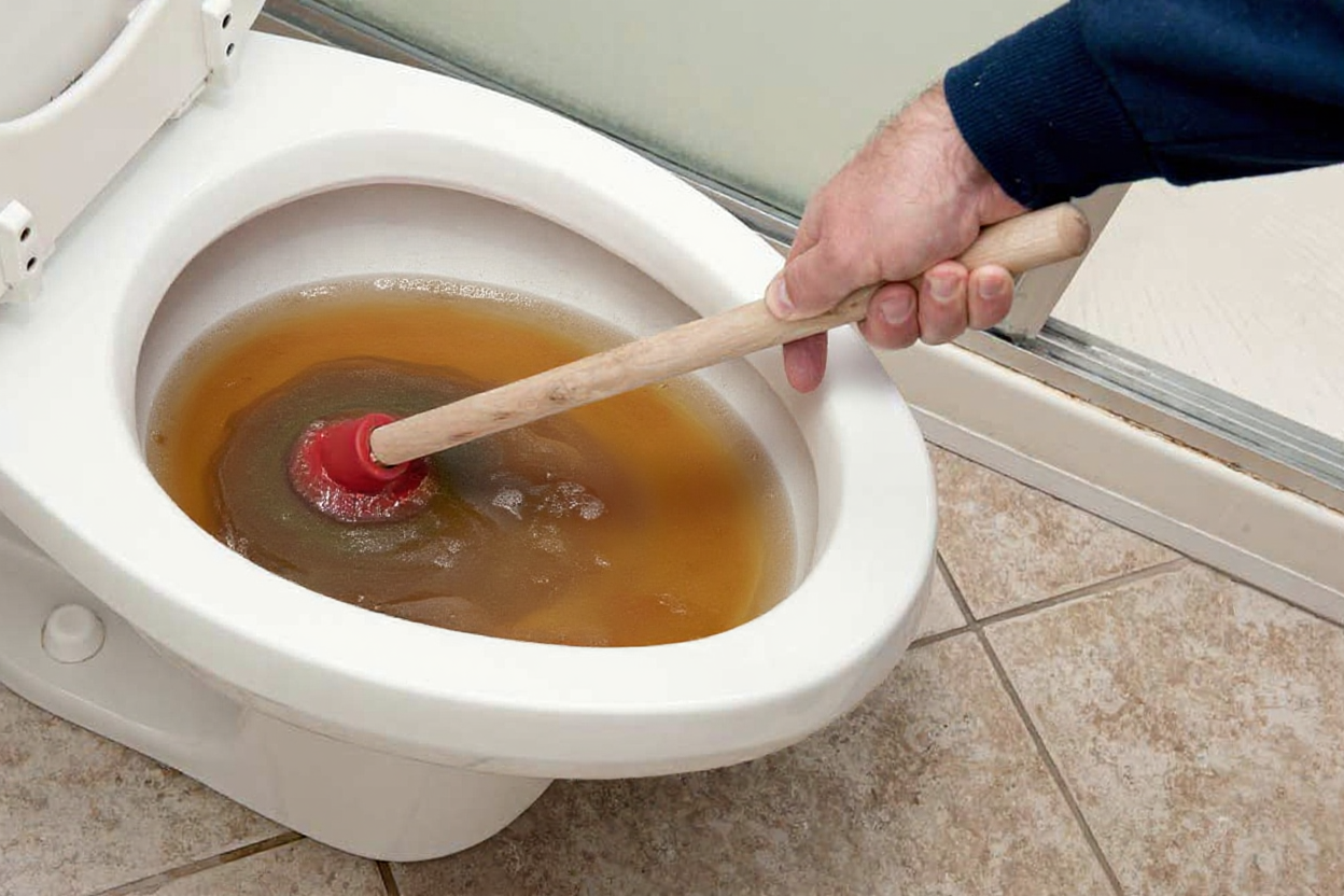 Vaso sanitário entupido