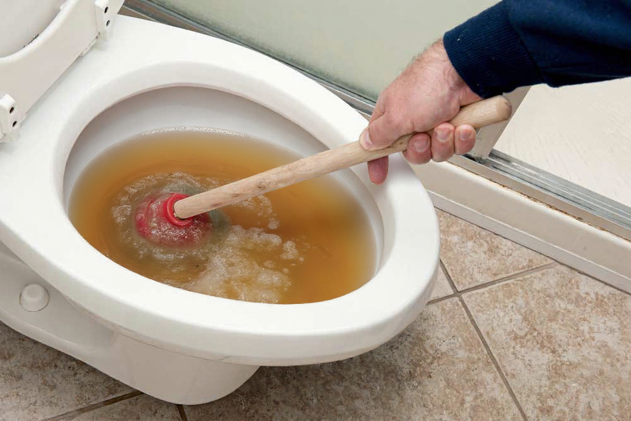 Vaso sanitário entupido